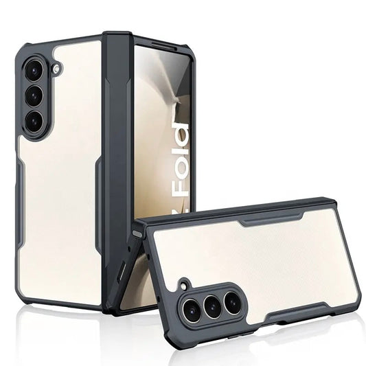 Galaxy Z Fold Series Hybrid Shockproof Case with Tempered Glass