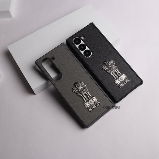Galaxy Z Fold4 Satyamev Jayate Leather Case